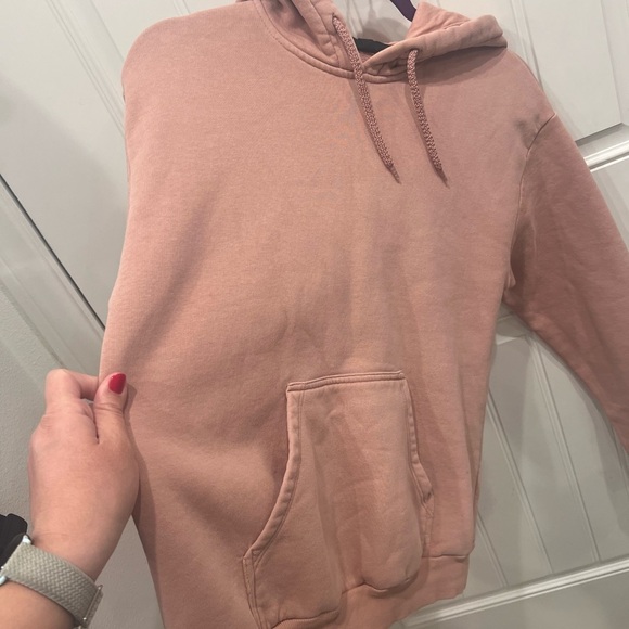 Topshop Pink Pullover Hoodie Relaxed Fit - Picture 2 of 9